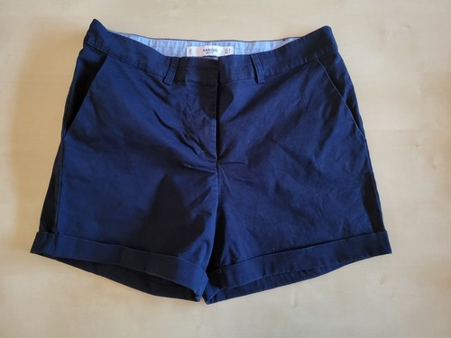 Mango stoff shorts dunkelblau - stoff-shorts,