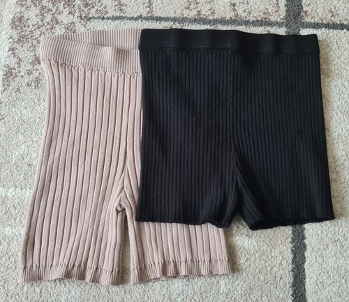 2er set gerippte shorts - 2er, shorts,
