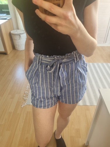 Blau weiß gestreifte - blau, shorts